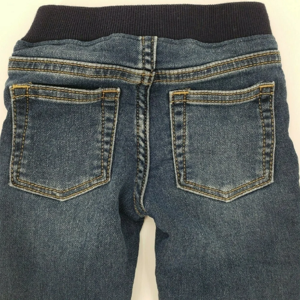 Gap Jeans My 1st Easy Slim Stretch Denim Size 3-6mo Elastic Rib Knit Waistband